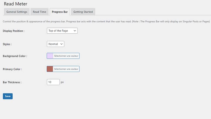 Barre de progression